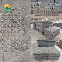 Gabions hexagonaux galvanisés 2x1x1m, revêtement PVC, contrôle des inondations, stock disponible, certifiés ISO9001, projets d'ingénierie