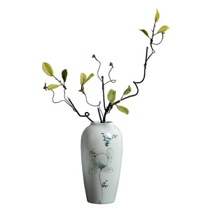 Jingdezhen famoso pintado a mano puramente hecho a mano Pastel jarrón de cerámica moderno estilo chino porcelana Bogu estante luz hogar de lujo - Product Image 5