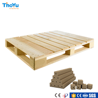 Machine de fabrication de blocs de palettes en bois recyclé avec moteur, commande CNC automatique, certifiée CE pour l'industrie de l'emballage en bois