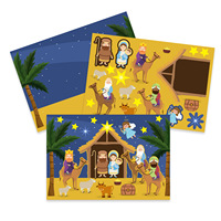 Autocollants de Noël DIY pour enfants, motif scène de la Nativité, décalcomanies décoratives pour scrapbooking et journal, collection très prisée