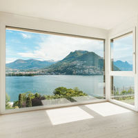 Fenêtres à battants horizontaux modernes en alliage d'aluminium avec double vitrage pour appartements et salons d'hôtels (vente en gros)