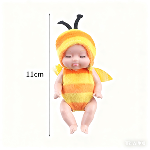 Nouvelle poupée réaliste de 11 cm, populaire et en gros : jouet à habiller pour bébé endormi, cadeau de Noël idéal pour les enfants et décoration adorable - Product Image 6