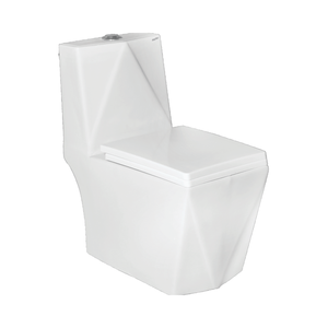 WC monobloc de luxe en céramique à coupe diamant, à double chasse, avec siphon en P et en S, à poser au sol, pour salle de bain d'hôtel, équipement sanitaire - Product Image 1