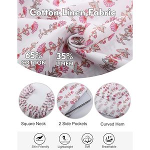 FOXA Women's Sleeveless Floral Nightgown With Pockets Soft Sleepwear <b>Dress</b> Casual Home Wear - Product Image 6