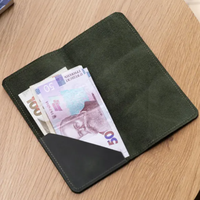 Porte-factures en cuir gravé, porte-chèques de restaurant, enveloppe à factures en cuir véritable, porte-reçus, porte-billets