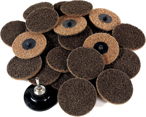 25 Stück Grob schleif scheibe 3 Zoll Schnell wechsels ch eiben 1 Stück Schaft halter für Matrizen schleif scheibe Polier rost Holz schleifen - Product Image 1