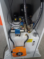 Prensa hidráulica de punzonado de zapatas de alta velocidad 63T, de columna única con estructura en C, con bomba de motor y componentes PLC.