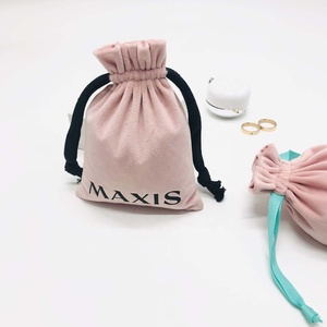 Custom Logo Printed Velvet Jewelry Drawstring <b>Dust</b> Pouch High End Gift Cosmetic Packaging Velvet <b>Bag</b> - Product Image 4