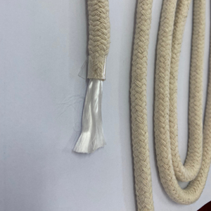 1/4" Synthetic (Poly Yarn) Core Cotton Sash Cord 16 Strand <b>Braided</b> Rope-Soft High Strength Eco-friendly - Product Image 1