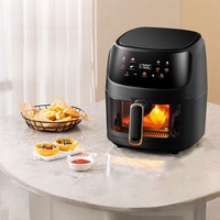 Friteuse Friteuse électrique Airfreyer Friteuses en verre 4 couches 15 l 10 litres Appareils de cuisine de haute qualité 8 accessoires