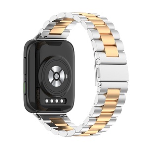 <span class=keywords><strong>Bracelet</strong></span> de remplacement en métal pour <span class=keywords><strong>montre</strong></span> <span class=keywords><strong>OPPO</strong></span> 2 42mm <span class=keywords><strong>46mm</strong></span> <span class=keywords><strong>bracelet</strong></span> de <span class=keywords><strong>montre</strong></span> en acier inoxydable à trois perles - Product Image 3