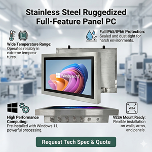 <span class=keywords><strong>Ordinateur</strong></span> industriel 10.1 10.3 15.6 17.3 21.5 pouces, écran tactile capacitif 10 points, panneau IP65 étanche, PC industriel - Product Image 1