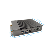 Mini PC industriel intégré EVUC, PC sans ventilateur, Intel 12e génération 4 cœurs N100 avec Win10 11 Linux Os Ordinateur personnel de bureau