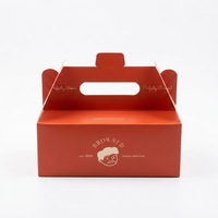 Boîte à gâteau d'anniversaire à emporter, écologique, en carton épais, carrée, avec logo personnalisé, emballage pour gâteau