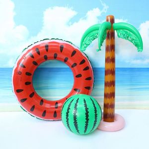 Bouées de piscine gonflables en PVC imperméables pour adultes, thème été et fruits - Orange et pastèque - Product Image 3