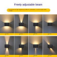 Lámpara Solar de Pared para Exteriores con Ángulo de Haz Ajustable, Carga y Descarga de Alta Eficiencia, Impermeable