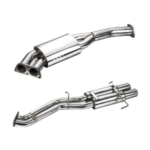 ระบบท่อไอเสียเหล็กแบบ Cat Back สำหรับรถยนต์นิสสัน 240SX S14 ซิลเวีย รุ่น Base/SE/LE ปี 95-98 พร้อมปลายท่อไอเสียคู่ขนาด 3.5 นิ้ว - Product Image 1