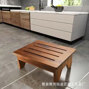Marchepied en bois Craftsman's Honor, 15,75 x 12,5 pouces, antidérapant, en bois d'acacia, pour enfants et adultes - Product Image 5