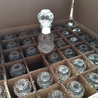 Petite bouteille de vin en verre de 50 ml, 9 types, design gaufré, bouteille de brandy ou de rhum en verre avec bouchon