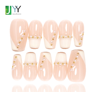 <span class=keywords><strong>Faux</strong></span> ongles de luxe faits main <span class=keywords><strong>en</strong></span> acrylique, style French Manucure, épais, avec art 3D, <span class=keywords><strong>en</strong></span> gros, pour filles - Product Image 2