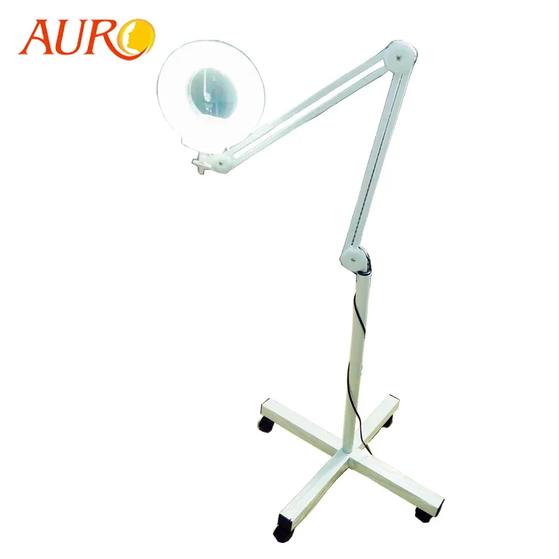 L: (Au-662) Magnifying glass with light lamp led beauty equipment 5X Magnifying lamp with CE