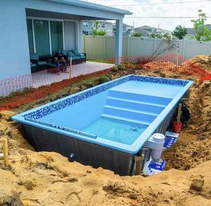 Piscina de Fibra de Vidrio FRP Moldeada a Medida, Piscina Familiar Prefabricada para Jardín Trasero, para Viviendas Residenciales - Product Image 6