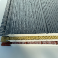 Panneaux Sandwich en PU Modernes Ignifuges en Gros, Isolation Thermique pour Mur Extérieur, Panneaux de Façade Décoratifs Style Brique, Vente Chaude
