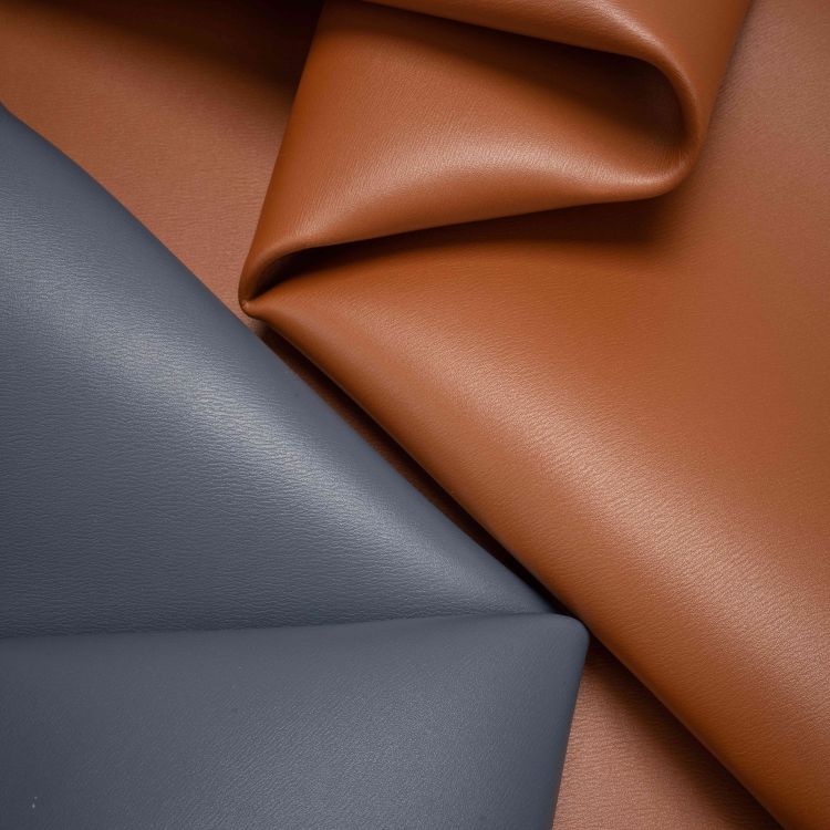 Double Side Faux Leather Stock Eco Friendly 1.8mm Thick Imitation Cowhide Leather PVC Synthetic Leather for Table Cloth Bag