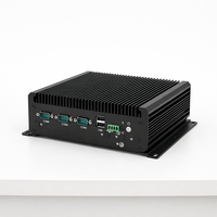 Mini PC industriel double réseau 6 ports COM RS232 sans ventilateur, double affichage haute définition, ordinateur miniature industriel embarqué