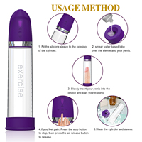 Y.Love Jouets sexuels pour adultes, pompe à vide pour l'agrandissement du pénis, 5 modes de succion, extenseur de pénis, retardateur pour hommes, produit de bien-être