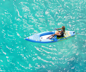 AQUATONE PLAYTIME Kayak gonflable de pêche et <span class=keywords><strong>planche</strong></span> de surf <span class=keywords><strong>2</strong></span>-en-1, ensemble de paddle gonflable et kayak à assise - Product Image 1