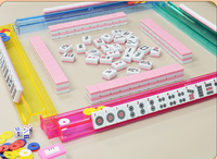 Jeu de tuiles de mahjong en mélamine américaine Eleshine, gravure de précision, texture claire, style juif moderne, écologique, durable, 166 pièces