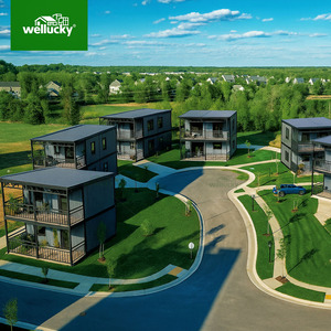 Maisons préfabriquées portables de conception moderne en conteneurs de 20 et 40 pieds, à deux étages, avec 2, 3, 4 ou 5 chambres et terrasse, prêtes à l'emploi - Product Image 6