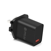 Chargeur mural USB HNT avec prises UK, EU, JP, US pour téléphones mobiles, charge rapide 18W QC3.0, adaptateur OEM/ODM, charge rapide avec protection OTP, OVP, OCP