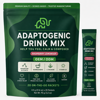 Poudre de supplément de santé végétalien Ashwagandha adaptogène en gros OEM/ODM pour femmes, pour la mémoire, le sommeil et le soulagement du stress, marque privée