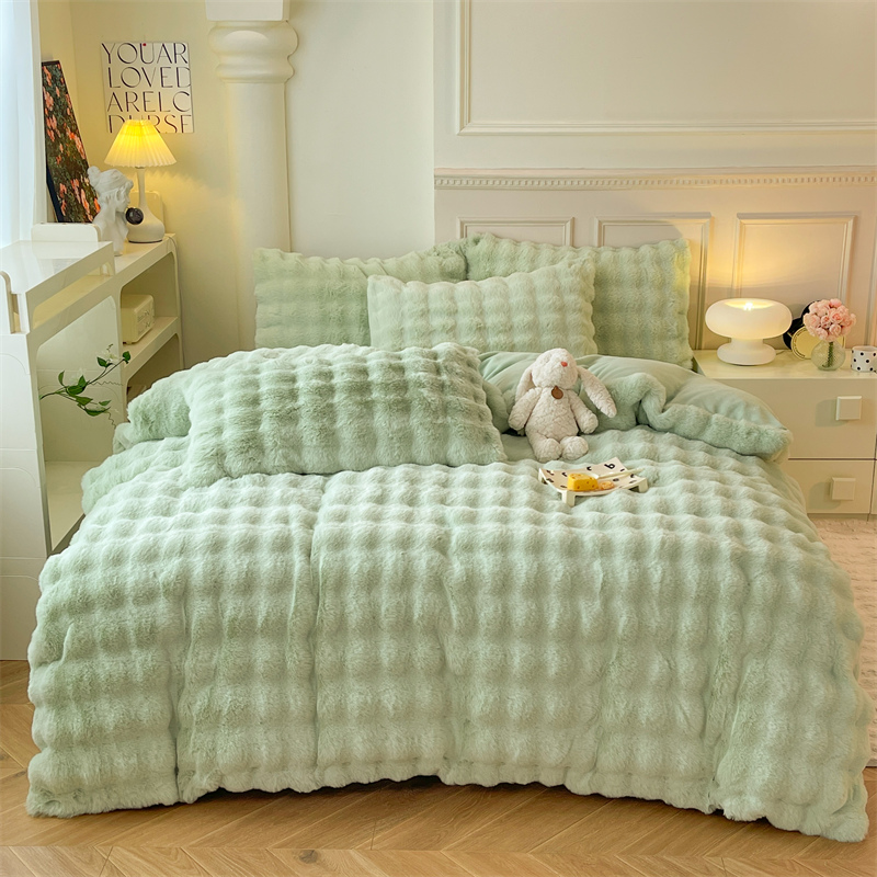 Loutre Fourrure de Lapin Matcha Vert