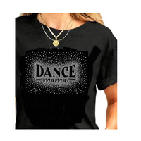 Modèle de strass DANCE MOM, design scintillant pour la danse, effet de strass dispersés pour les pom-pom girls, transfert de paillettes