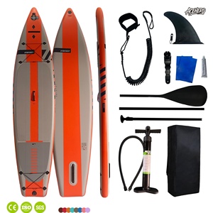 Planche à pagaie gonflable antidérapante avec texture Drop Stitch pour adultes, entraînement professionnel, compétition, surf, jeux aquatiques en famille - Product Image 3