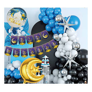 Sfondo di palloncini Eid Mubarak verde 2025 decorazioni per feste islamiche <span class=keywords><strong>con</strong></span> <span class=keywords><strong>mezzaluna</strong></span> e stelle, Kit di celebrazione Eid Al-Adha - Product Image 3