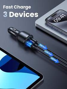 شاحن سيارة محمول من يوجرين بقوة 75 واط، شاحن سيارة USB-C بتقنية PD 75 واط، شاحن سيارة سريع متوافق مع آيفون 16 و15 - Product Image 2