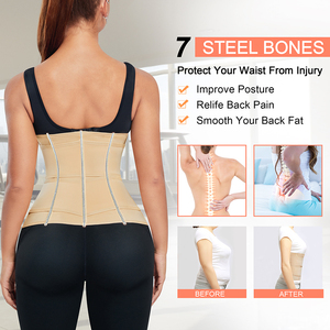 Gaines amincissantes <span class=keywords><strong>pris</strong></span> En Gros แบบมีซิปขึ้นที่รัดเอวเหล็กเข็มขัดคู่สำหรับผู้หญิง - Product Image 6