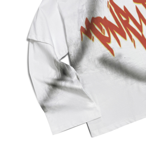 Camisetas Personalizadas con Estampado Dirty Spray para Hombre, ODM OEM, Alta Calidad, Tallas Grandes, Mangas Largas, Impresión DTG, para Venta al Por Mayor - Product Image 4