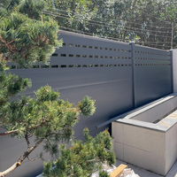 Clôture en lattes horizontales en aluminium de qualité professionnelle, 6 pieds, durable, écologique, pour chantier de construction, aménagement paysager, patio, terrasse