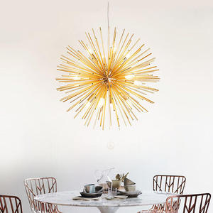 nordic creative romantic Restaurant Kitchen led Hanging Lamp <b>Dandelion</b> firework gold Chandeliers for dining room - Product Image 2