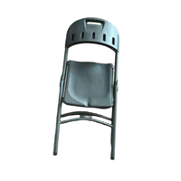 Vente en gros en usine Chaise pliante en plastique HDPE de haute qualité avec texture en bois pour intérieur et extérieur