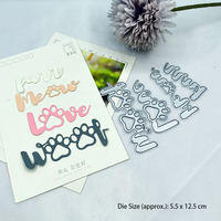 Fustelle per il taglio dei metalli Scrapbooking Animal Bear-paw Card Making stampo fai da te Die Cut Die modelli in metallo