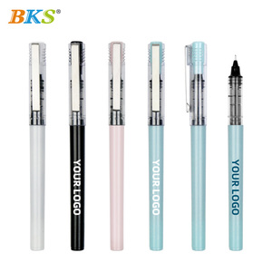 Aanpasbare Blauw Rood Zwart 3 Kleuren Uv Afdrukken Schattige Handtekening Gel Pen Business Office School Gebruik 0.5Mm Plastic Promotiepen - Product Image 3