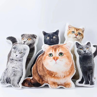 Coussin personnalisé en forme de chien ou de chat, oreiller pour la décoration de la maison, du bureau ou de la maison, échantillon gratuit
