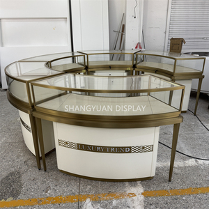 Sang trọng hiện đại kim loại biểu tượng tùy chỉnh Tempered Glass đồ trang sức Showcase đồ trang sức truy cập hiển thị đối với trang sức cửa hàng trang trí - Product Image 2