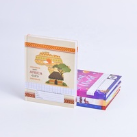 Vente en gros de carnets à couverture rigide de haute qualité Petit cahier carré de culture africaine Carnet relié à illustration en français